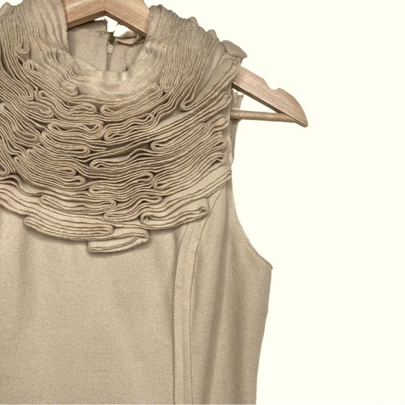 Robert Rodriguez Wool Pleated Sleeveless Sheath Dress Sz 8 - Picture 7 of 10